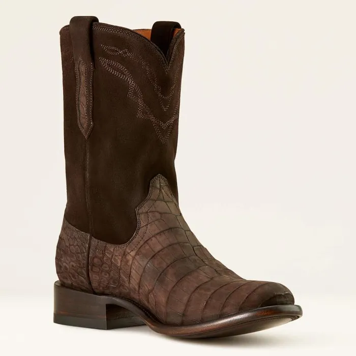 Men Western Boots Ariat Bench Made Clanton Western Boot Matte Chocolate Nile Crocdark Chocolate Men Western Boots Ariat Bench Made Clanton Western Boot Matte Chocolate Nile Crocdark Chocolate