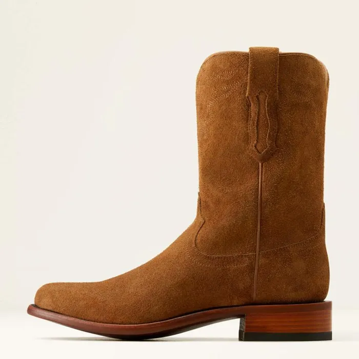 Men Western Boots Ariat Bench Made Clanton Western Boot Oiled Tan Roughout Men Western Boots Ariat Bench Made Clanton Western Boot Oiled Tan Roughout