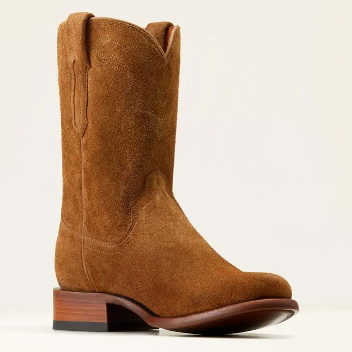 Men Western Boots Ariat Bench Made Clanton Western Boot Oiled Tan Roughout Men Western Boots Ariat Bench Made Clanton Western Boot Oiled Tan Roughout