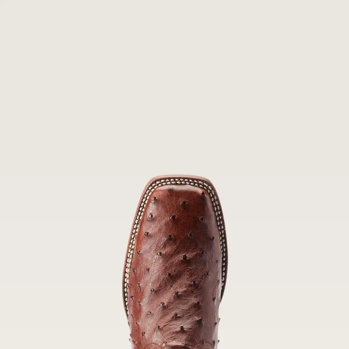 Men Western Boots Ariat Broncy Western Boot Cinnamon Full Quill Ostrich Men Western Boots Ariat Broncy Western Boot Cinnamon Full Quill Ostrich