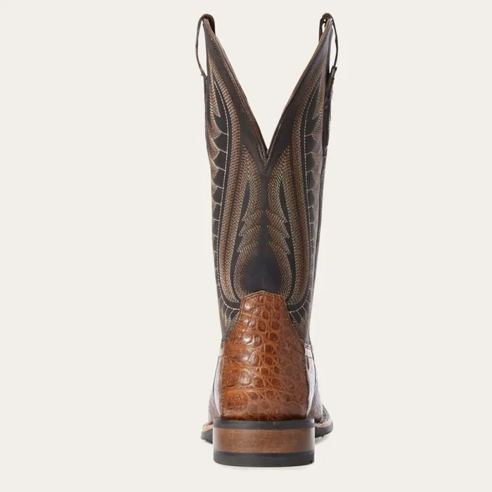 Men Western Boots Ariat Double Down Western Boot Caramel Caiman Belly Men Western Boots Ariat Double Down Western Boot Caramel Caiman Belly