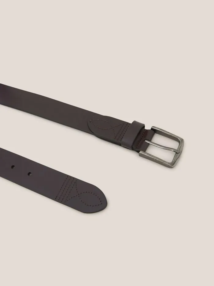 Men White Stuff Belts Smart Leather Belt Dark Brown Men White Stuff Belts Smart Leather Belt Dark Brown