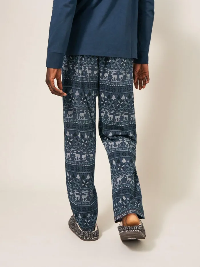 Men White Stuff Pyjamas Moose Novelty PJ Trouser Navy Print Men White Stuff Pyjamas Moose Novelty PJ Trouser Navy Print