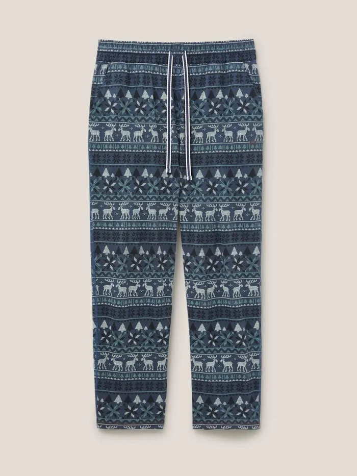 Men White Stuff Pyjamas Moose Novelty PJ Trouser Navy Print Men White Stuff Pyjamas Moose Novelty PJ Trouser Navy Print