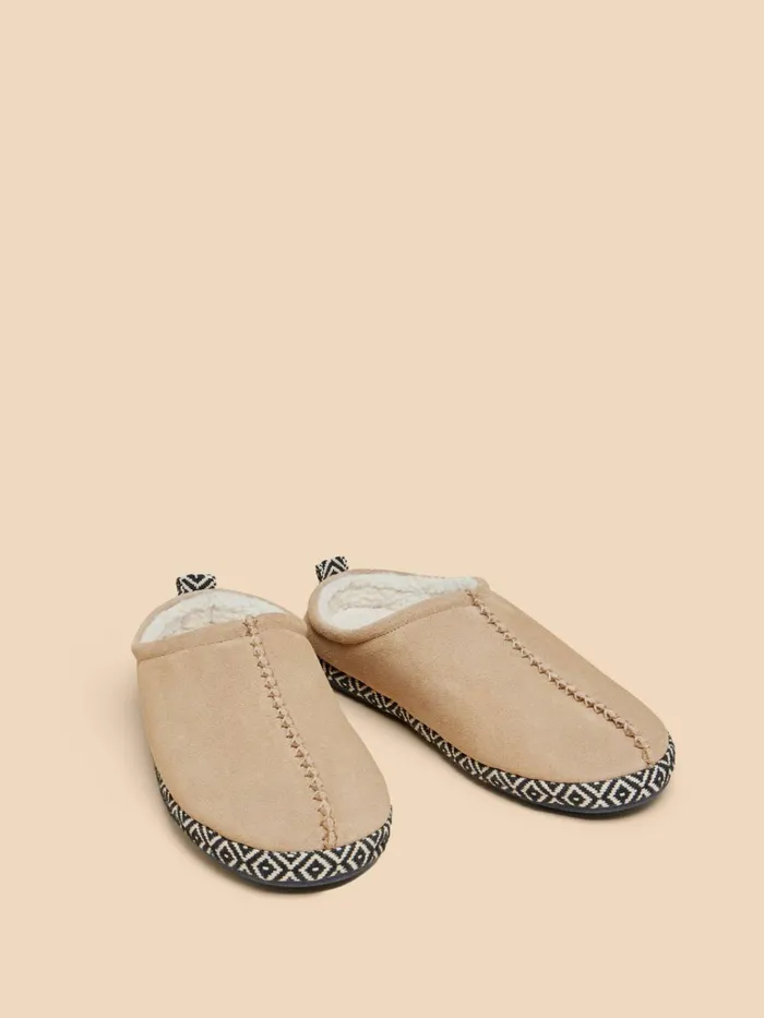 Men White Stuff Slippers Suede Borg Mule Slipper Light Tan Men White Stuff Slippers Suede Borg Mule Slipper Light Tan