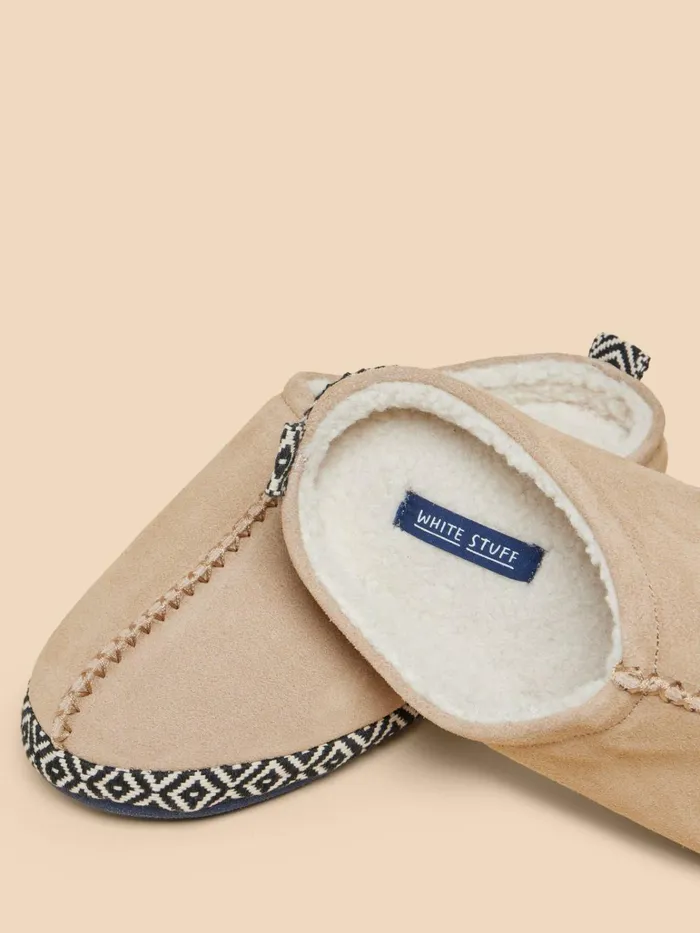 Men White Stuff Slippers Suede Borg Mule Slipper Light Tan Men White Stuff Slippers Suede Borg Mule Slipper Light Tan