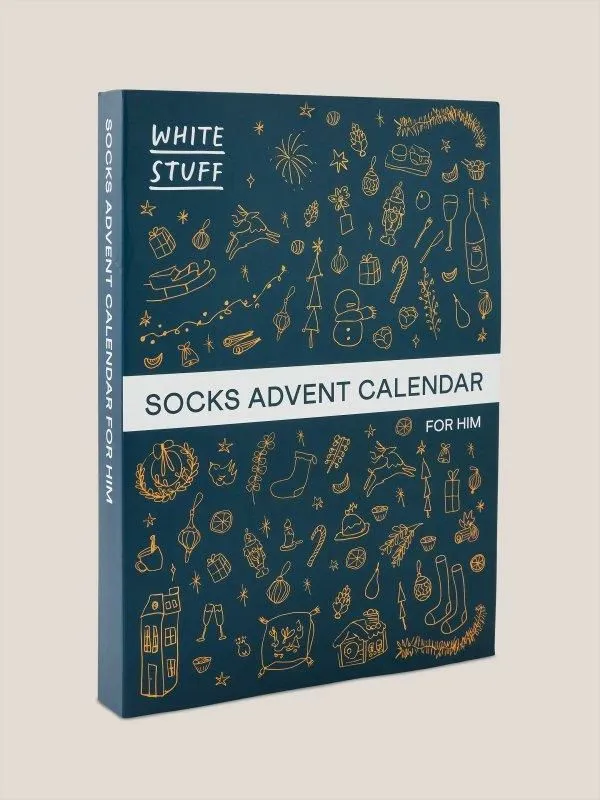 Men White Stuff Socks 12 Days Mens Socks Advent Navy Multi
