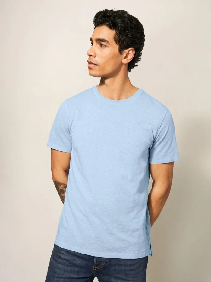 Men White Stuff Tshirts Abersoch Short Sleeve Tee Light Blue Men White Stuff Tshirts Abersoch Short Sleeve Tee Light Blue