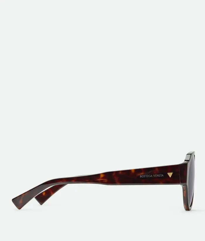 MenWomen Bottega Veneta Sunglasses Soft Aviator Sunglasses Havanagrey