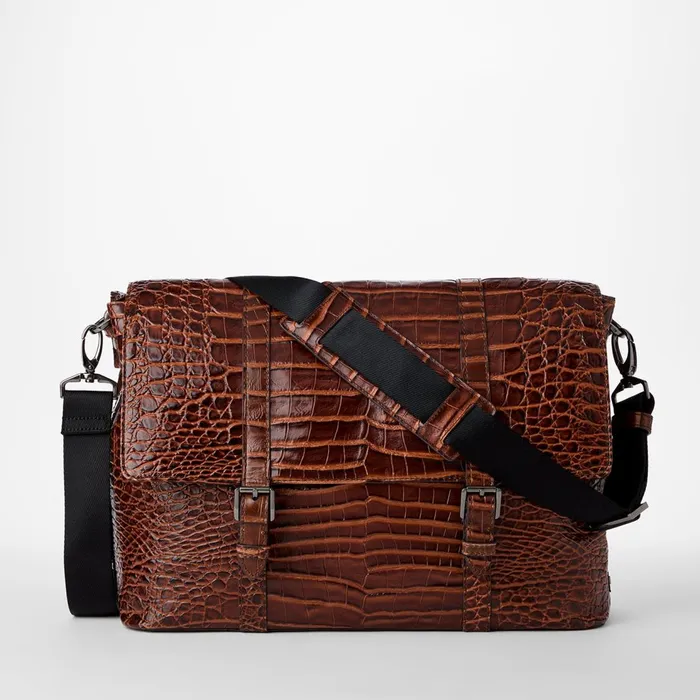 MenWomen Brahmin Travel Mason Messenger Chestnut Baypoint