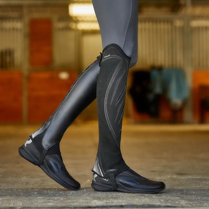 MenWomen English Riding Boots Ariat Ascent Half Chap Black Knit