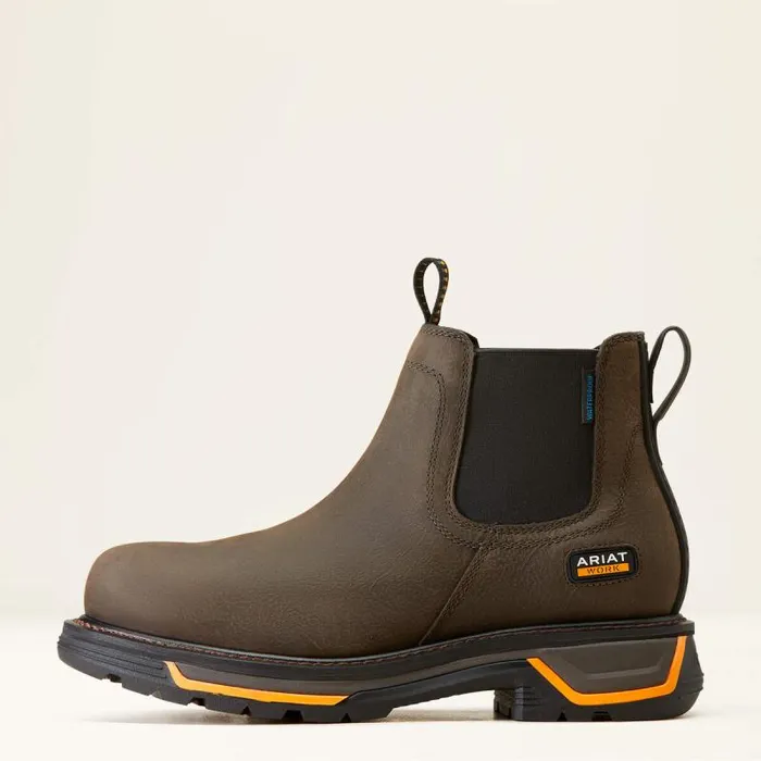 Men Work Boots Ariat Big Rig Chelsea Waterproof Work Boot Iron Coffee Men Work Boots Ariat Big Rig Chelsea Waterproof Work Boot Iron Coffee