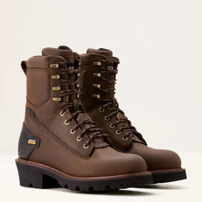 Men Work Boots Ariat Powerline 8034 Waterproof Work Boot Oily Distressed Brown Men Work Boots Ariat Powerline 8034 Waterproof Work Boot Oily Distressed Brown