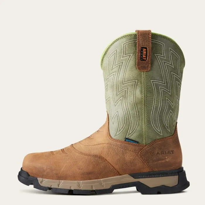 Men Work Boots Ariat Rebar Flex Western Waterproof Work Boot Rye Brown Men Work Boots Ariat Rebar Flex Western Waterproof Work Boot Rye Brown