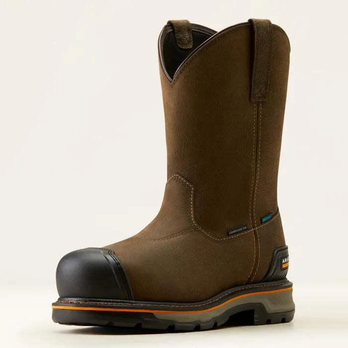 Men Work Boots Ariat Stump Jumper PullOn BOA Waterproof Composite Toe Work Boot Iron Coffee Men Work Boots Ariat Stump Jumper PullOn BOA Waterproof Composite Toe Work Boot Iron Coffee