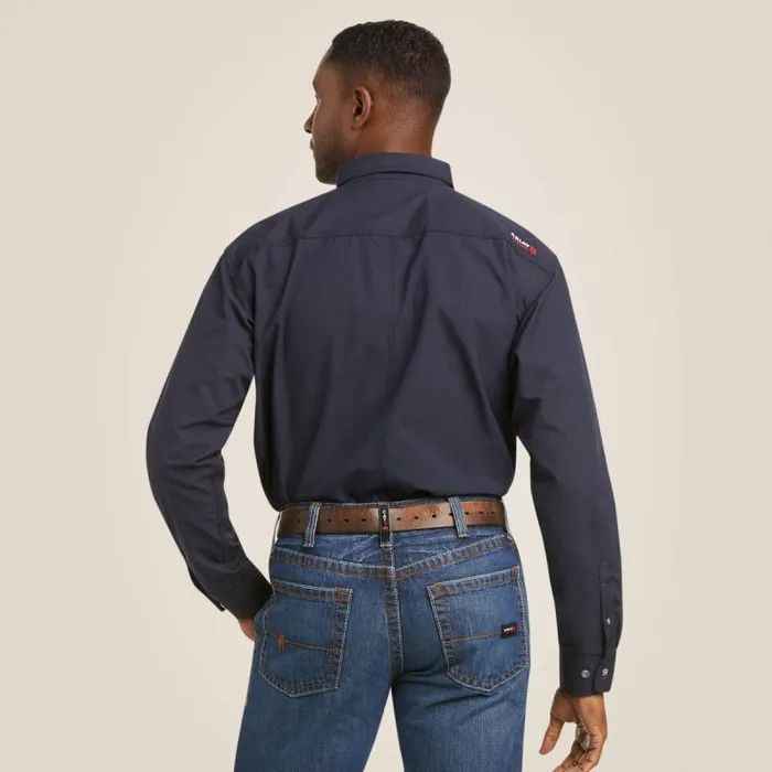 Men Workwear Ariat FR Featherlight Work Shirt Navy Men Workwear Ariat FR Featherlight Work Shirt Navy