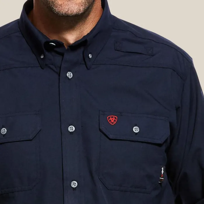Men Workwear Ariat FR Featherlight Work Shirt Navy Men Workwear Ariat FR Featherlight Work Shirt Navy
