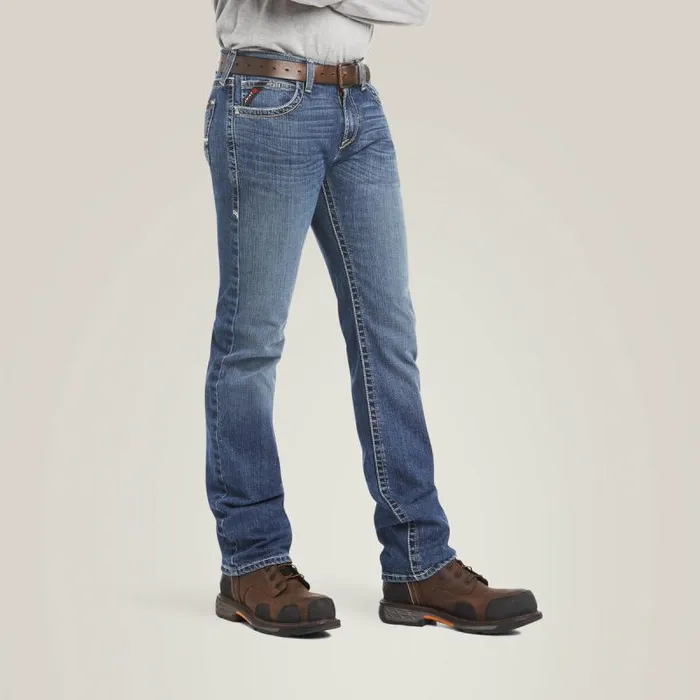 Men Workwear Ariat FR M7 Slim DuraStretch Adkins Stackable Straight Leg Jean Slate