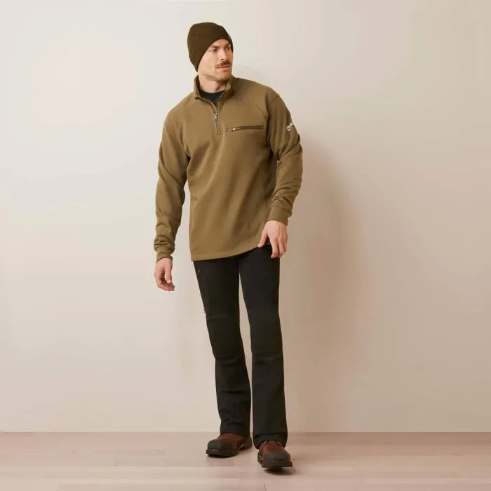 Men Workwear Ariat FR Rev 14 Zip Top Beech Men Workwear Ariat FR Rev 14 Zip Top Beech