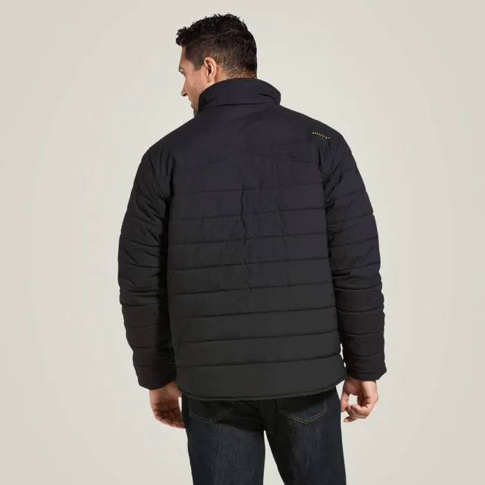 Men Workwear Ariat Rebar Valiant Stretch Canvas Water Resistant Insulated Jacket Black Men Workwear Ariat Rebar Valiant Stretch Canvas Water Resistant Insulated Jacket Black