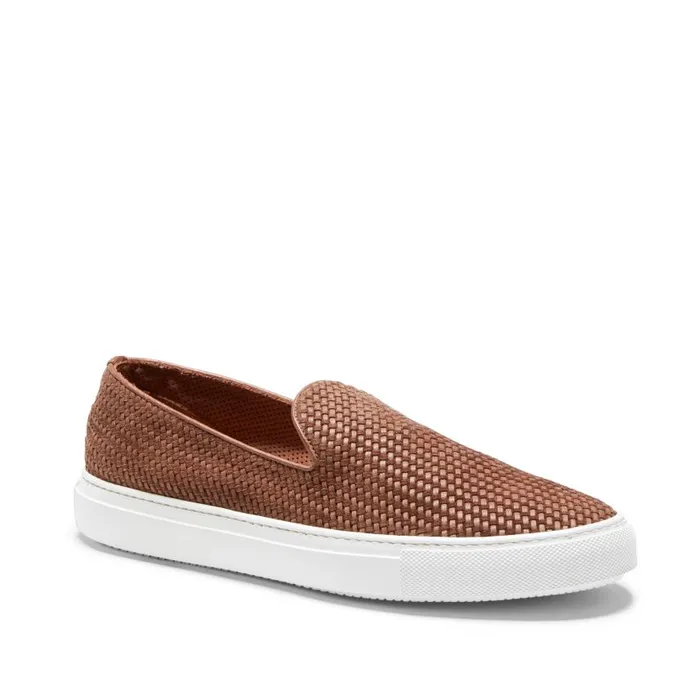 Men Woven Suede Slippers Beaver Brown Fratelli Rossetti Slip On