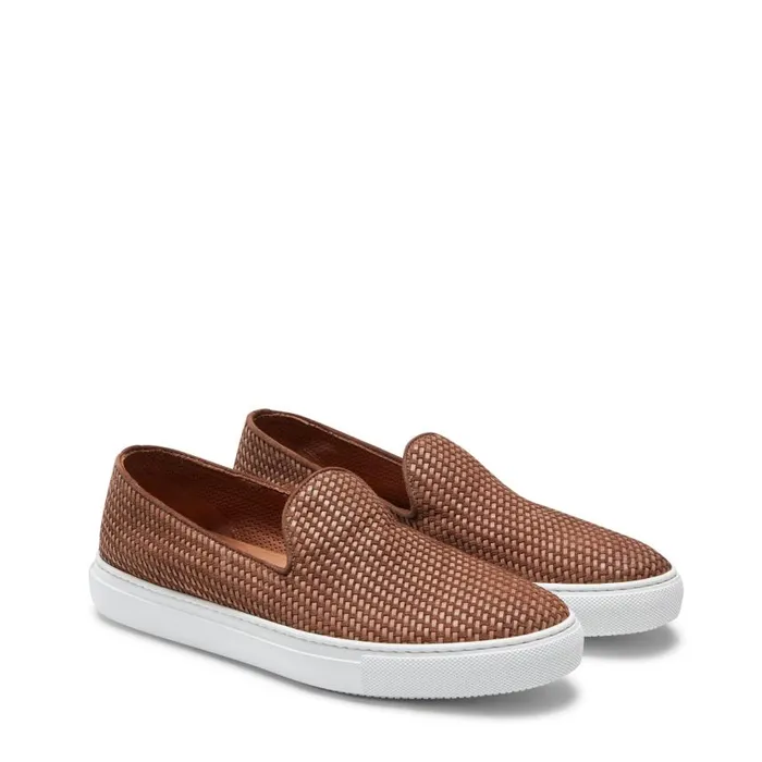 Men Woven Suede Slippers Beaver Brown Fratelli Rossetti Slip On Men Woven Suede Slippers Beaver Brown Fratelli Rossetti Slip On
