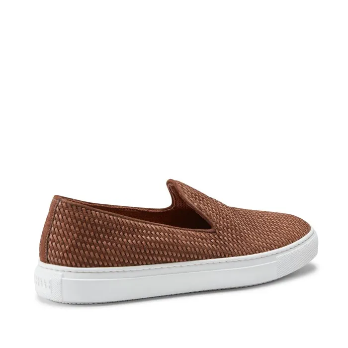 Men Woven Suede Slippers Beaver Brown Fratelli Rossetti Slip On Men Woven Suede Slippers Beaver Brown Fratelli Rossetti Slip On