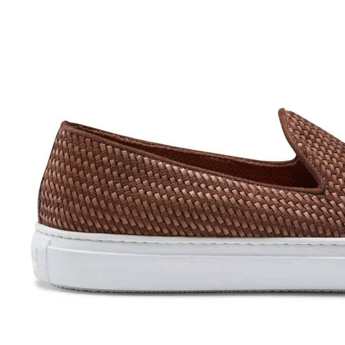 Men Woven Suede Slippers Beaver Brown Fratelli Rossetti Slip On Men Woven Suede Slippers Beaver Brown Fratelli Rossetti Slip On