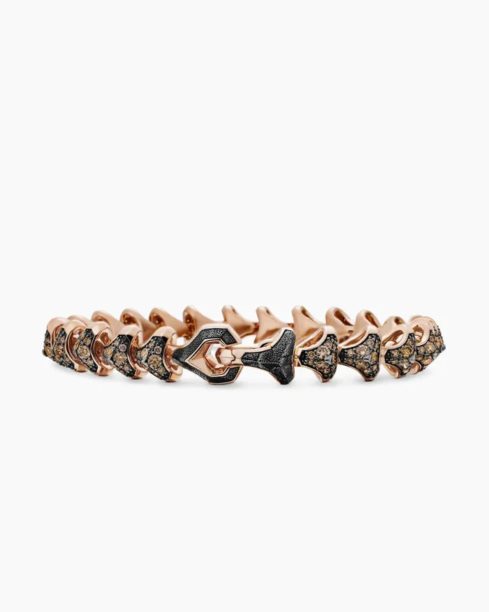 Mens Armory Pav Link Bracelet In 18K Rose Gold 95mm Men David Yurman Chain Mens Armory Pav Link Bracelet In 18K Rose Gold 95mm Men David Yurman Chain