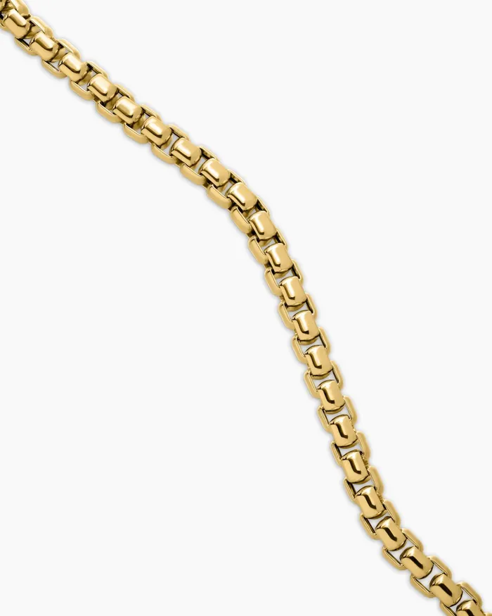 Mens Box Chain Necklace In 18K Yellow Gold 5mm Men David Yurman Chains Mens Box Chain Necklace In 18K Yellow Gold 5mm Men David Yurman Chains