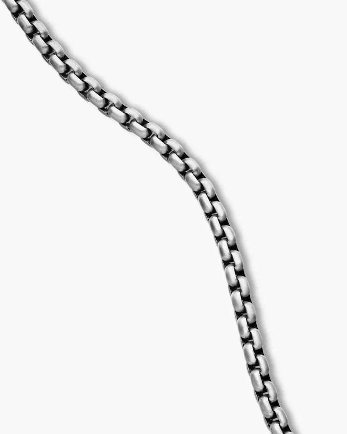 Mens Box Chain Necklace In Grey Titanium 36mm Men David Yurman Chains