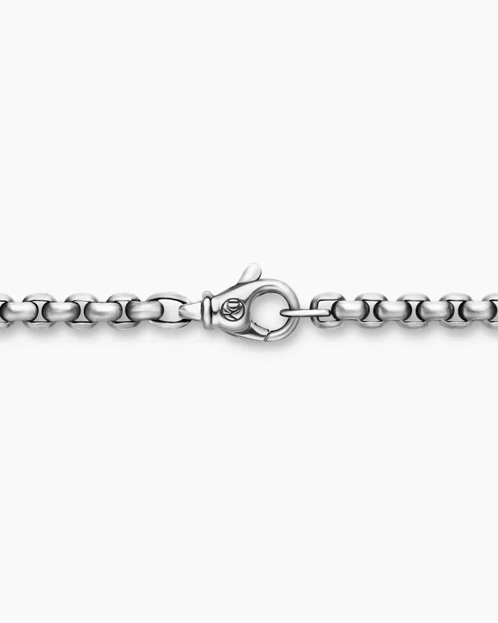 Mens Box Chain Necklace In Grey Titanium 36mm Men David Yurman Chains