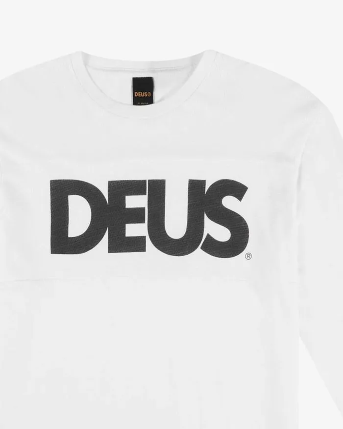 Mens Deus Ex Machina Classics All Caps Moto Jersey 8211 White White Mens Deus Ex Machina Classics All Caps Moto Jersey 8211 White White