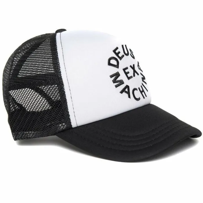 Mens Deus Ex Machina Classics Circle Logo Trucker Hat 8211 BlackWhite BlackWhite Mens Deus Ex Machina Classics Circle Logo Trucker Hat 8211 BlackWhite BlackWhite
