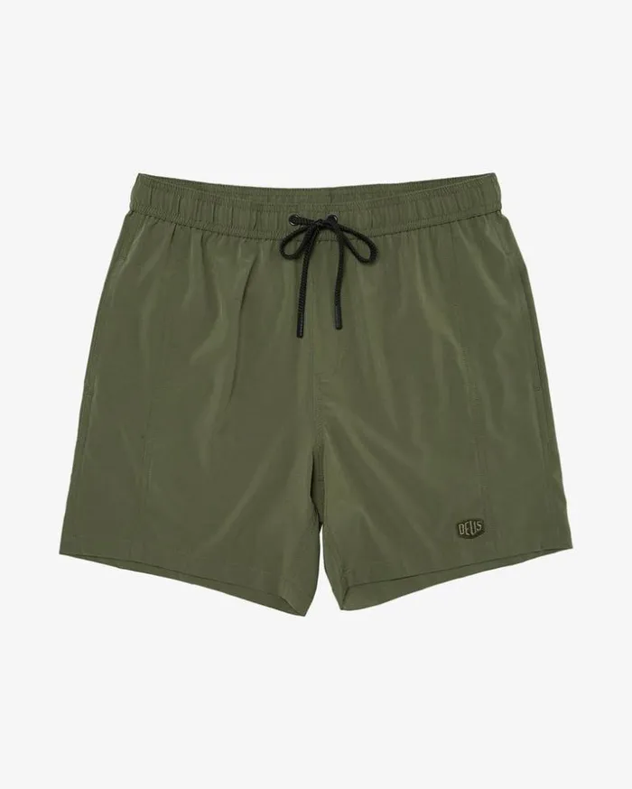 Mens Deus Ex Machina Classics Summit Boardshort 8211 Clover Green Clover Green Mens Deus Ex Machina Classics Summit Boardshort 8211 Clover Green Clover Green