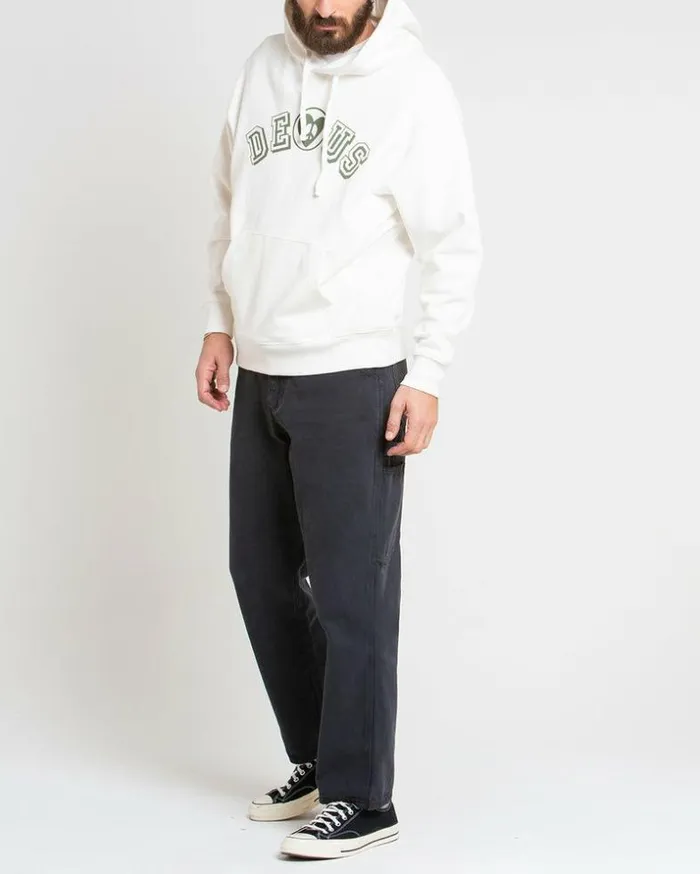 Mens Deus Ex Machina Hoodies and Sweaters Active Listening Hoodie 8211 Vintage White Vintage White Mens Deus Ex Machina Hoodies and Sweaters Active Listening Hoodie 8211 Vintage White Vintage White