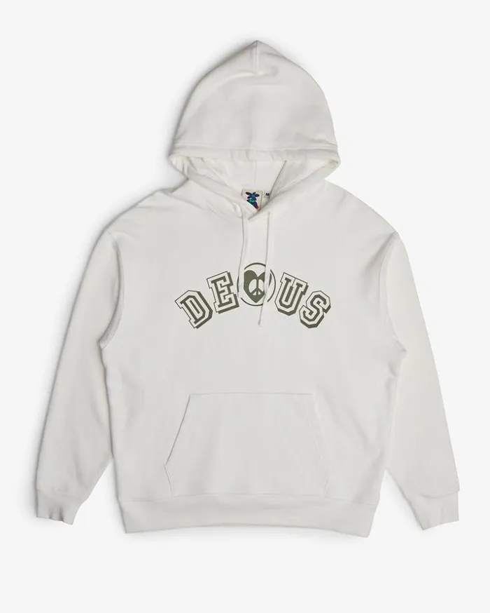 Mens Deus Ex Machina Hoodies and Sweaters Active Listening Hoodie 8211 Vintage White Vintage White Mens Deus Ex Machina Hoodies and Sweaters Active Listening Hoodie 8211 Vintage White Vintage White