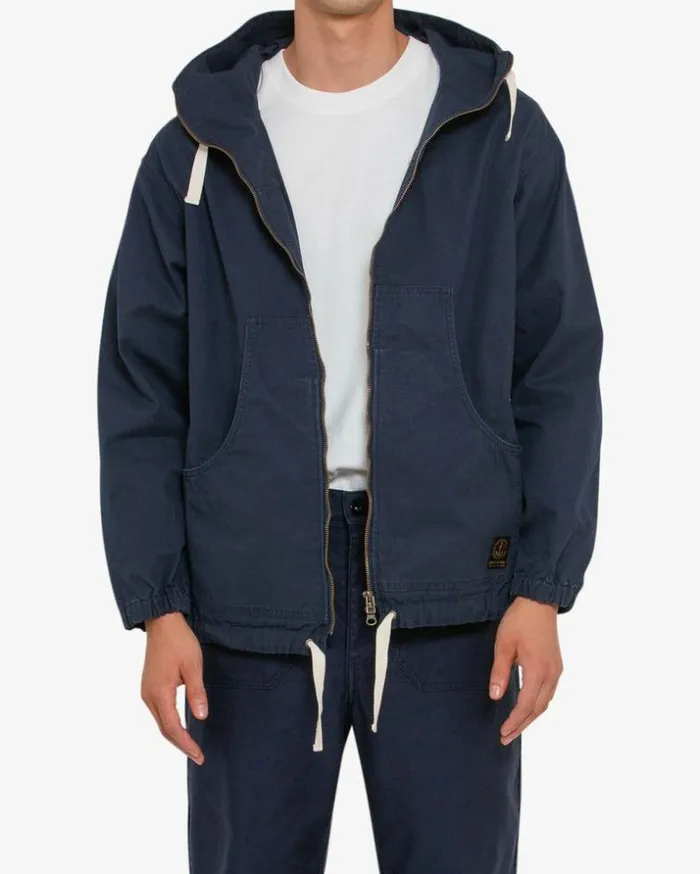 Mens Deus Ex Machina Jackets Waxed Landing Parka 8211 Navy Navy