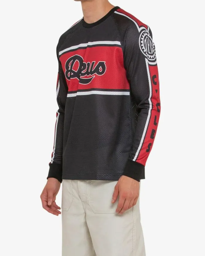 Mens Deus Ex Machina Jerseys Beat Moto Jersey 8211 Black Black Mens Deus Ex Machina Jerseys Beat Moto Jersey 8211 Black Black