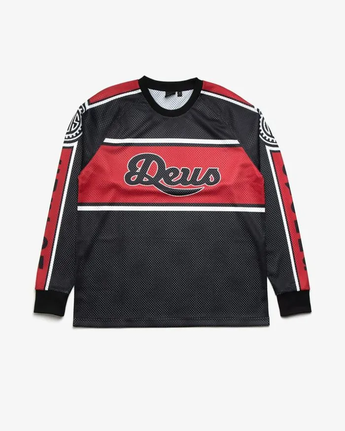 Mens Deus Ex Machina Jerseys Beat Moto Jersey 8211 Black Black Mens Deus Ex Machina Jerseys Beat Moto Jersey 8211 Black Black