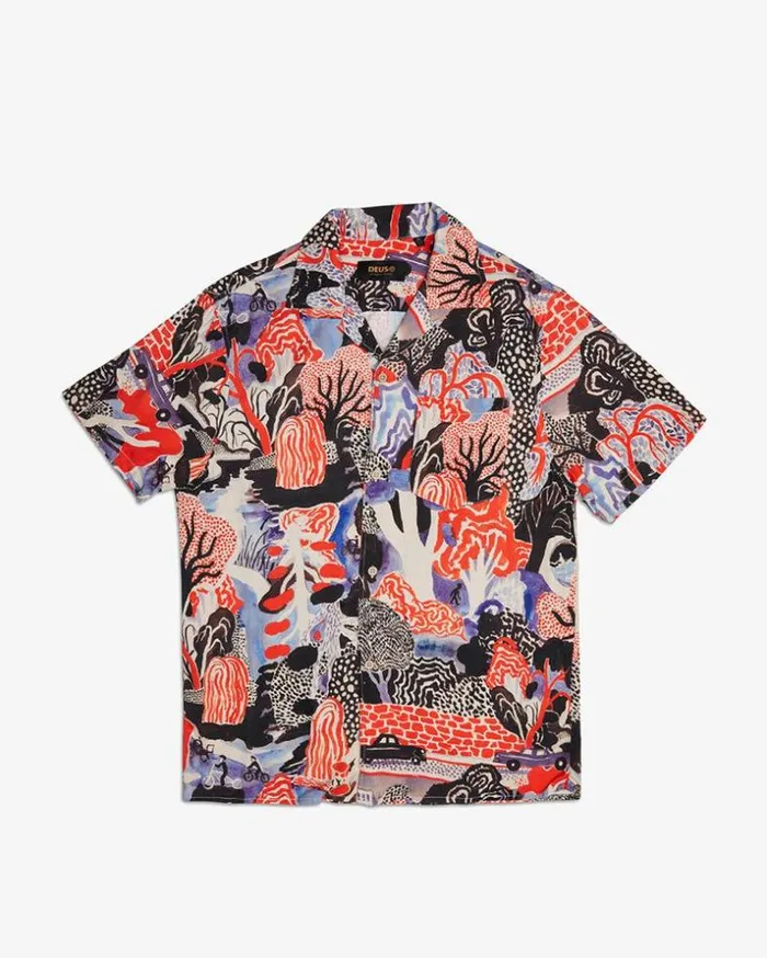 Mens Deus Ex Machina Shirts Iceblink Shirt 8211 Royal Royal Mens Deus Ex Machina Shirts Iceblink Shirt 8211 Royal Royal