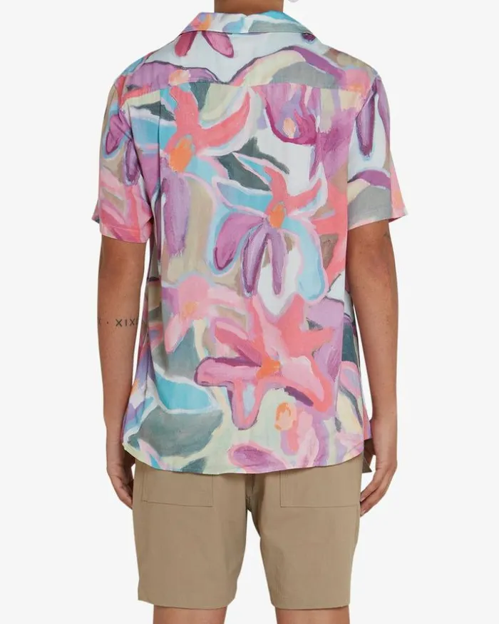 Mens Deus Ex Machina Shirts Lorelei Shirt 8211 Magenta Magenta