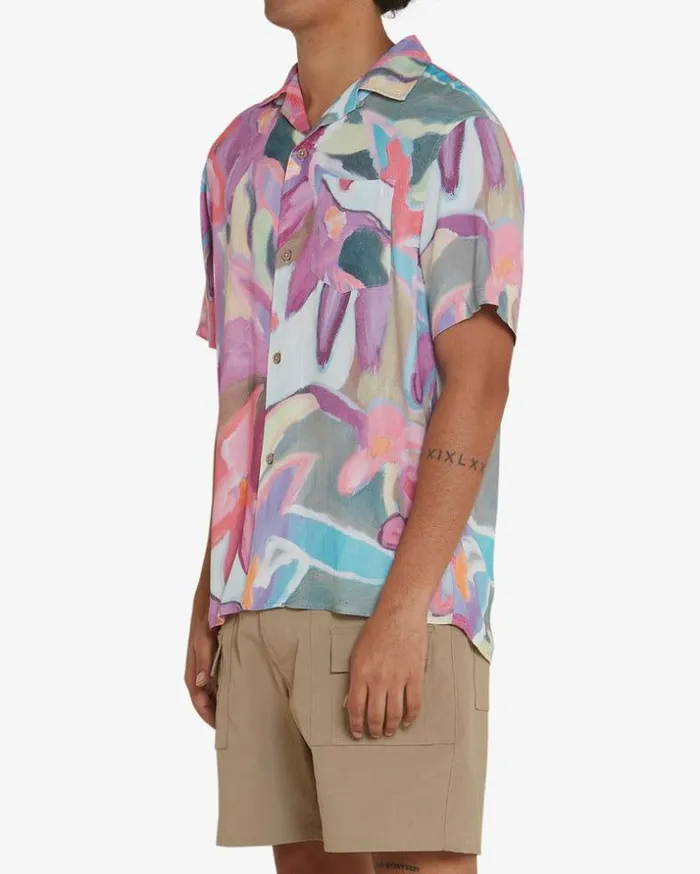 Mens Deus Ex Machina Shirts Lorelei Shirt 8211 Magenta Magenta