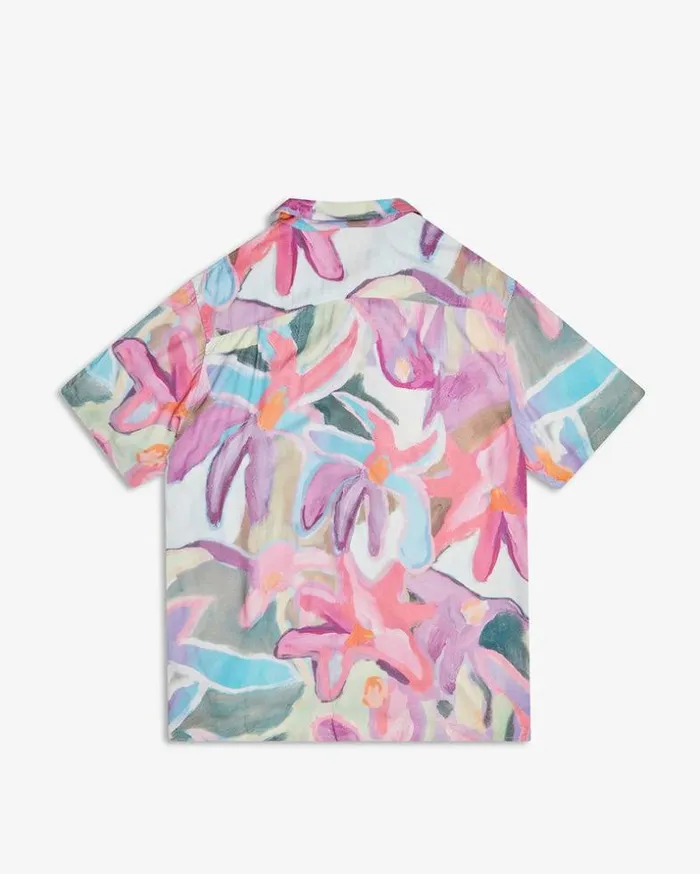 Mens Deus Ex Machina Shirts Lorelei Shirt 8211 Magenta Magenta