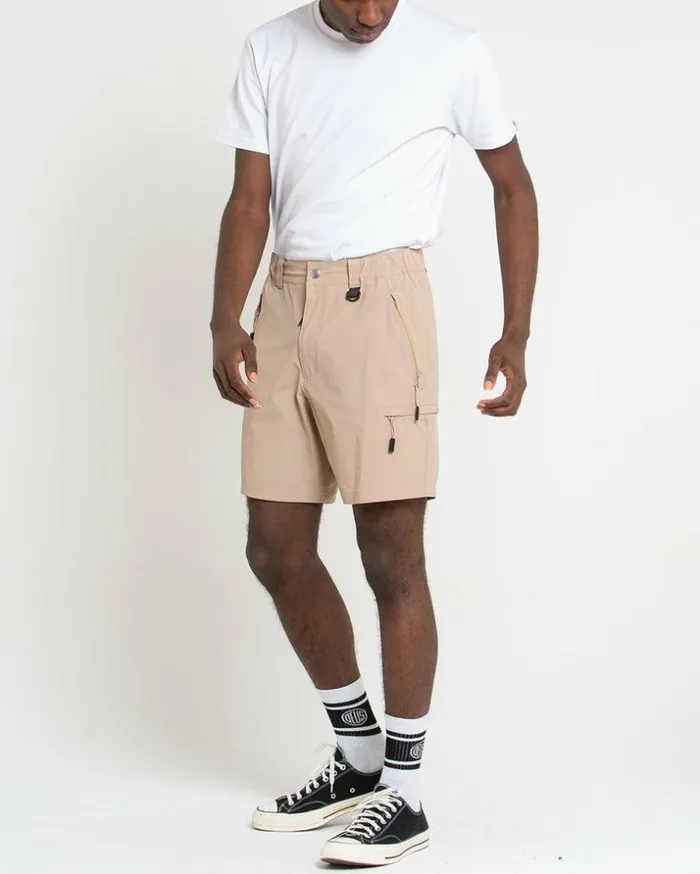 Mens Deus Ex Machina Shorts Dweller Trek Short 8211 Khaki Khaki Mens Deus Ex Machina Shorts Dweller Trek Short 8211 Khaki Khaki