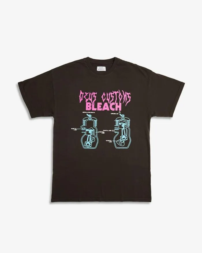 Mens Deus Ex Machina Tees Blueprint TShirt 8211 Washed Black Washed Black