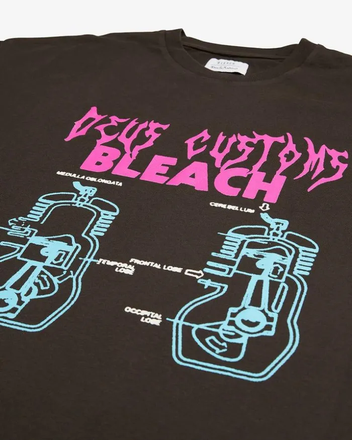 Mens Deus Ex Machina Tees Blueprint TShirt 8211 Washed Black Washed Black