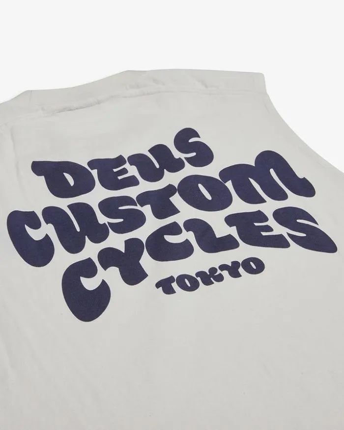 Mens Deus Ex Machina Tees Bubble Up Muscle 8211 Vintage White Vintage White Mens Deus Ex Machina Tees Bubble Up Muscle 8211 Vintage White Vintage White
