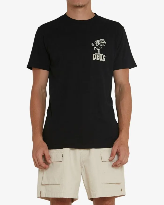 Mens Deus Ex Machina Tees Pegasus Tee 8211 Black Black Mens Deus Ex Machina Tees Pegasus Tee 8211 Black Black