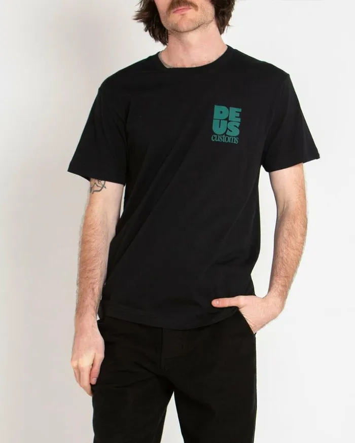 Mens Deus Ex Machina Tees Postal Tee 8211 Black Black